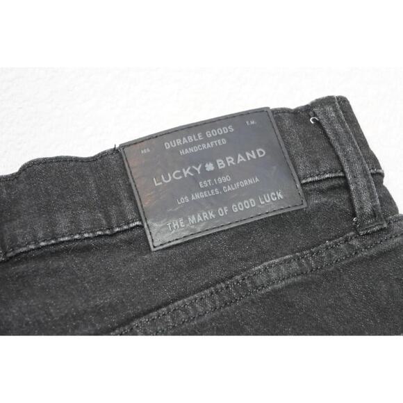 Lucky Brand 105 Slim Taper Stretch Zip Fly Black Denim Jeans Mens Sz 30 x 32 - Picture 1 of 9